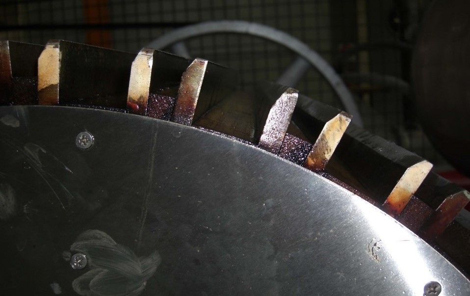 Détails des dents du rotor de la pile hollandaise © Antoine JULIEN / Grenoble INP - Pagora