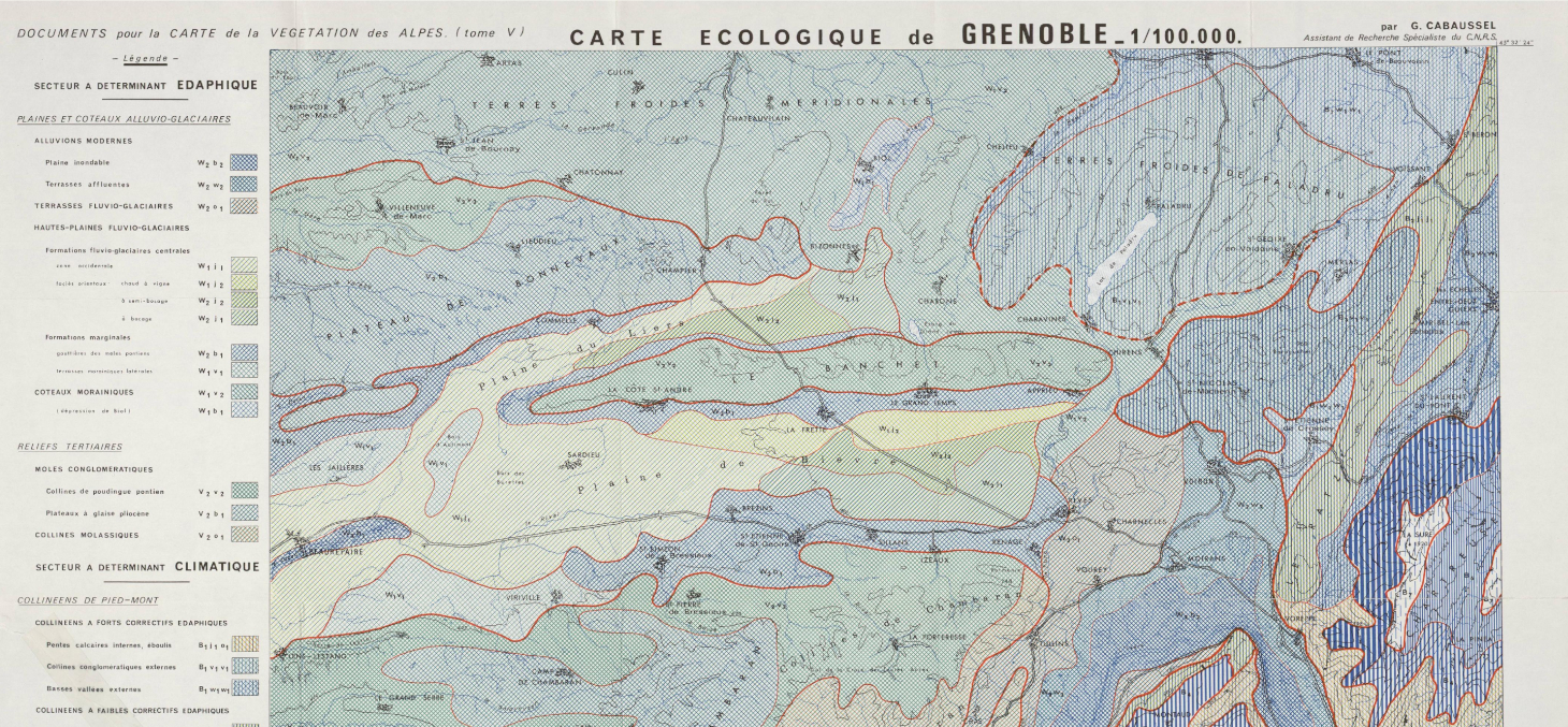 Carte écologique de Grenoble - Jardin du Lautaret